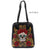 mk-1325 backpack o mochila/bolsa de piel auténtica cincelada y pintada a mano en  catrinas flores color