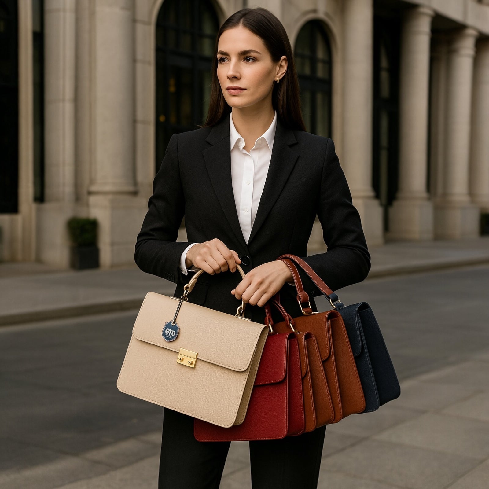 Sáhara – Bolsa Ejecutiva de Piel con Grabado Puntin