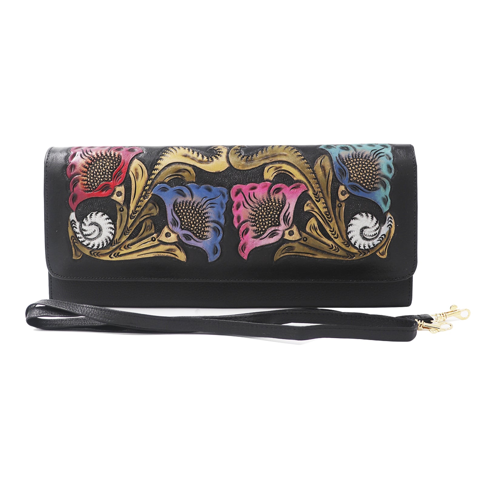 ck-1007 cartera cincelada  flores color