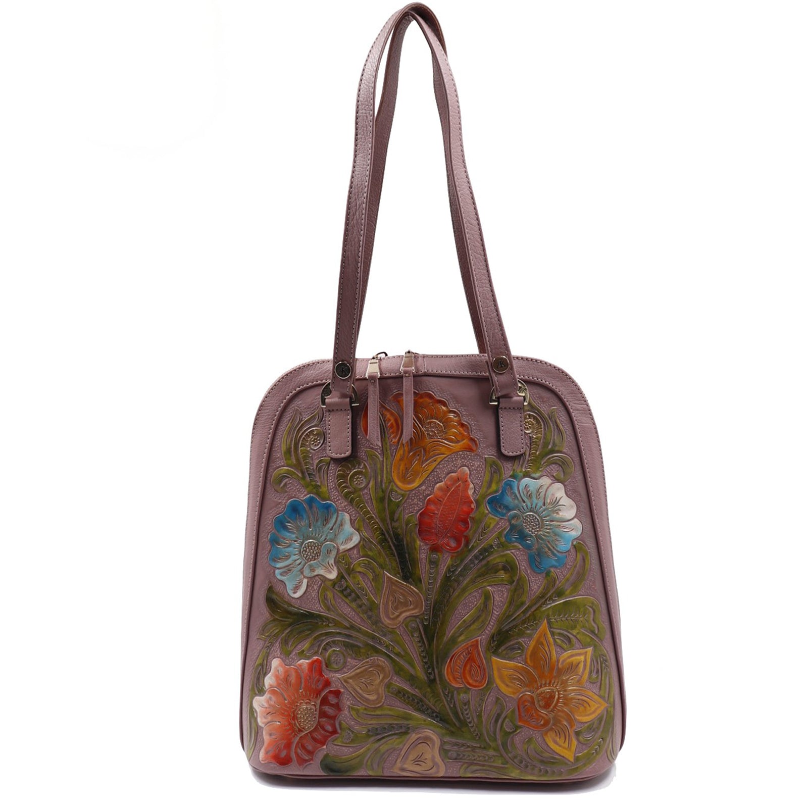 mk-1325 back pack cincelado de flores color