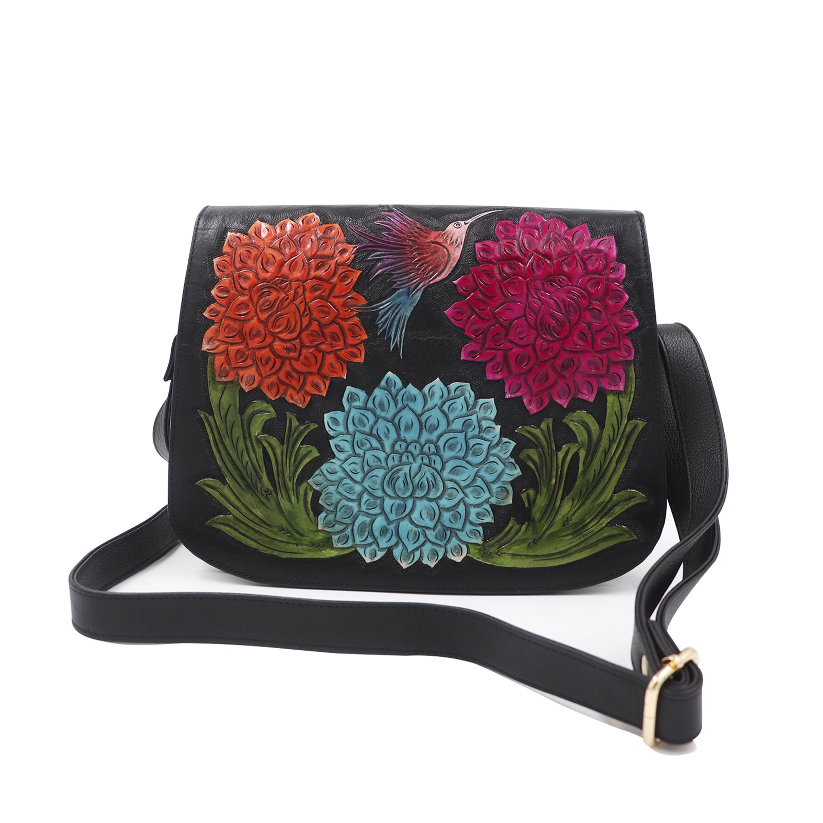 bk-1305 bolsa cincelada dalias colibrí color