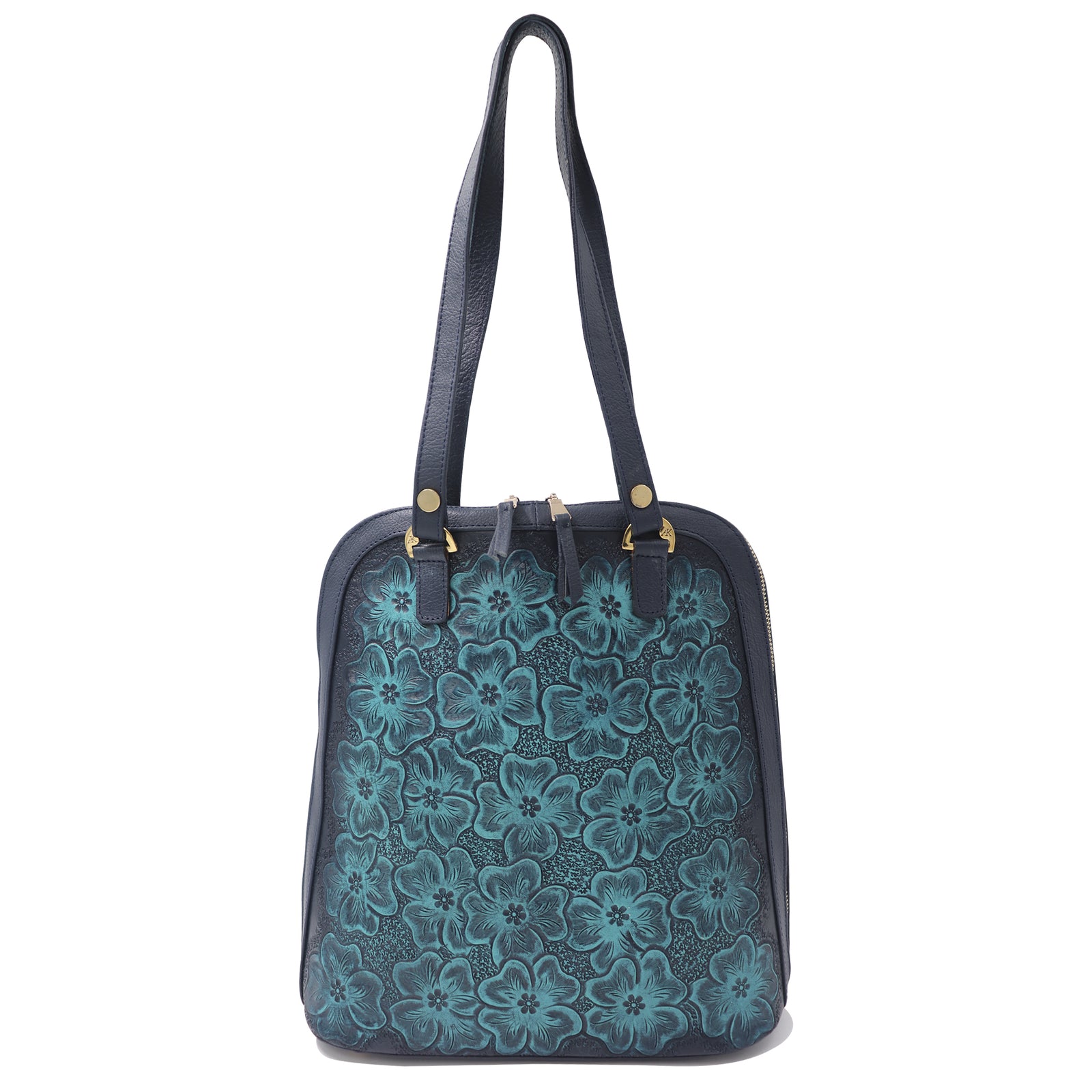 mk-1325 back pack cincelado de flores trébol bicolor