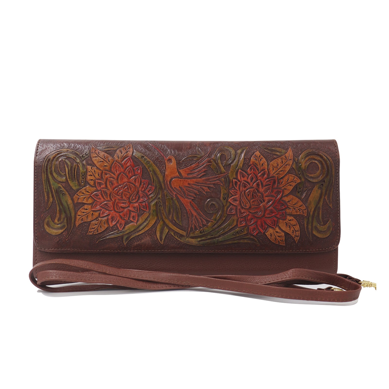 ck-1007 cartera cincelada dalias colibrí color