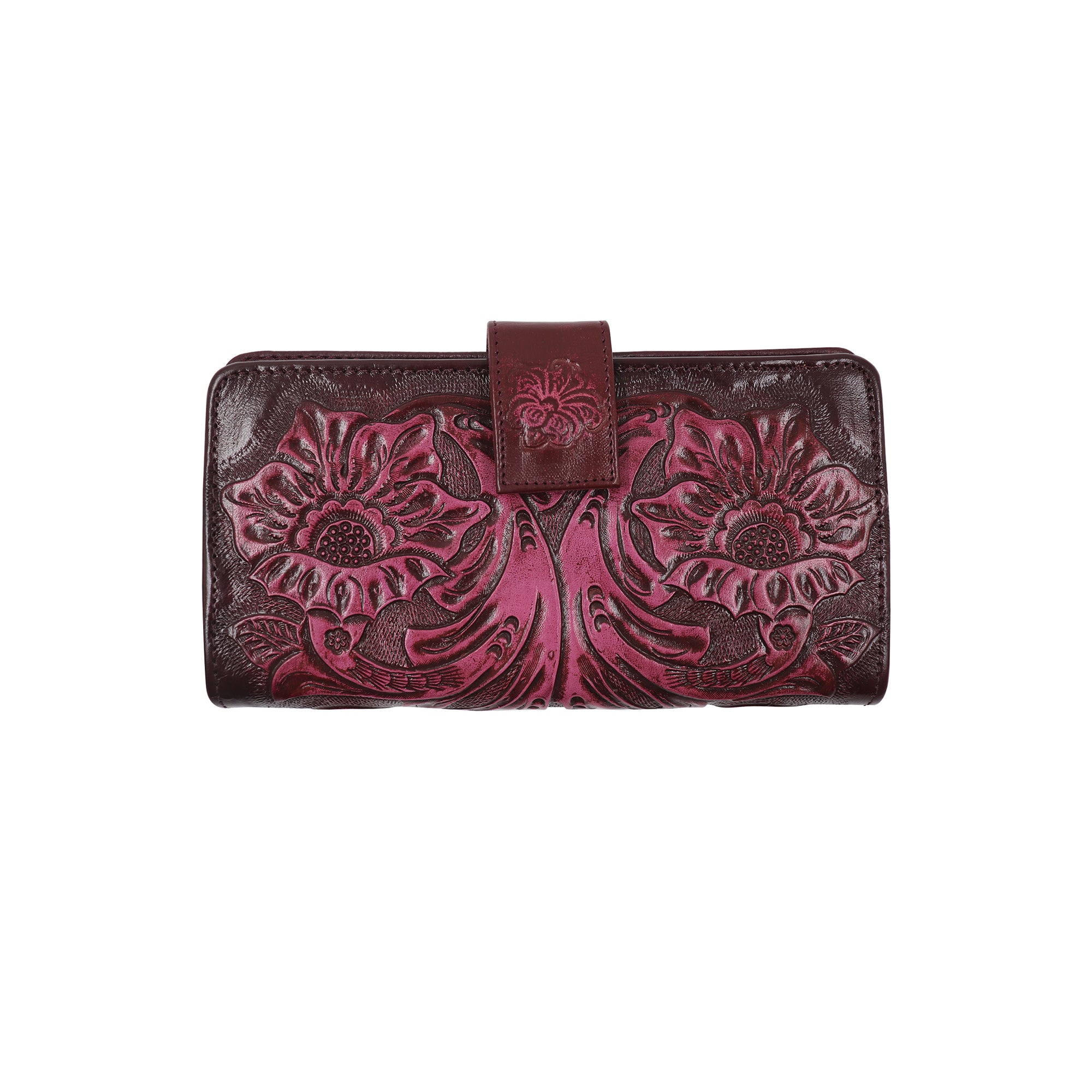 ck-20 cartera cincelada flores bicolor