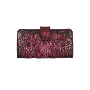 ck-20 cartera cincelada flores bicolor