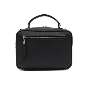 bk-125 bolsa de piel con asa chaquira artesanal de fauna