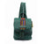 mk-1332 back pack de piel con aplicación de chaquira en tapa