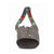 bk-1336 bolsa/morral de piel con asa de chaquira artesanal de grecas