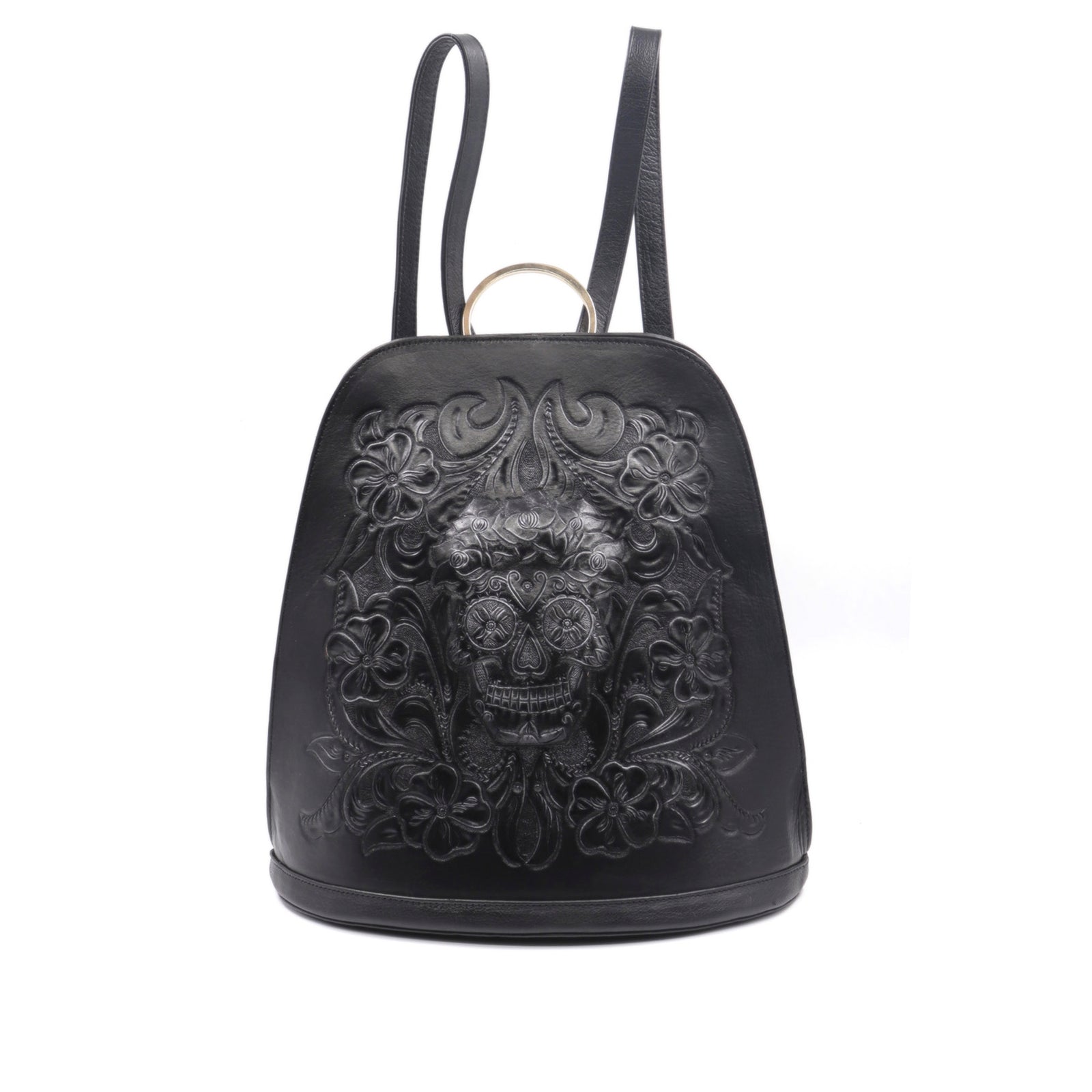mk-1324 back pack cincelado de catrina bicolor
