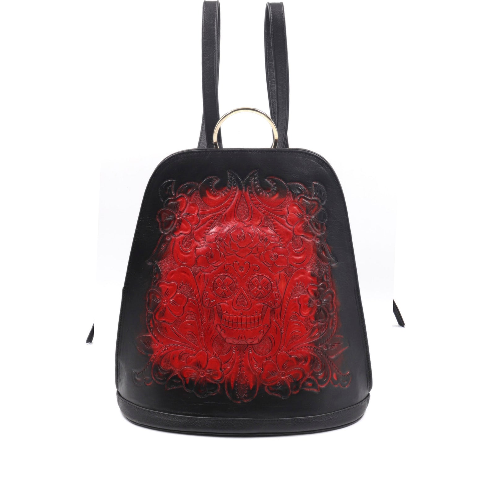 mk-1324 back pack cincelado de catrina bicolor