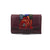 ck-932 cartera piel con flora de chaquira artesanal